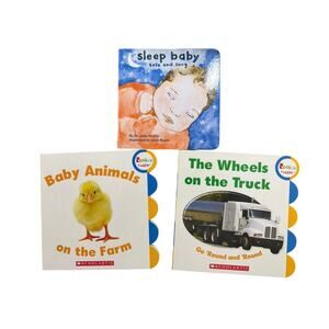 Lot of 3 Baby Books - Sleep Baby Safe - Baby Animals - The Wheels on the Truck